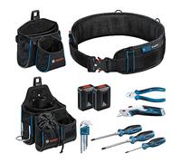 Bosch Professional combi-kit : ceinture porte-outils + set d’outils à main (avec 1 ceinture 108, 1 x GWT 2, 1 x GWT 4, 2 supports ProClick, 3 tournevis, set de 9 clés six pans mâles)