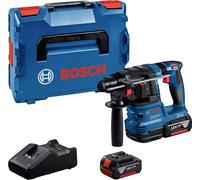 Bosch Professional GBH 18V-22 SDS-Plus-Marteau perforateur sans fil 18 V 4 Ah Li-Ion + 2 batteries, + chargeur, + mallette