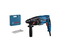 Bosch Professional GBH 2-21 Marteau perforateur (230 V, avec SDS Plus, avec 3 forets SDS Plus (6/8/10 mm), poignée auxiliaire, chiffon de nettoyage, butée de profondeur, dans étui de transport)