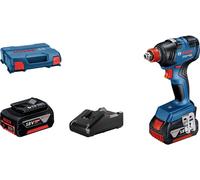 Bosch Professional GDX 18V-200 06019J2206 Visseuse à chocs sans fil 200 Nm 18 V Nombre d'accus fournis 2 4.0 Ah Li-Ion + 2 batteries, + chargeur, + mallette,