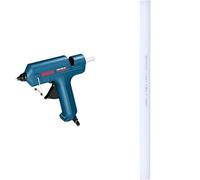 Bosch Professional GKP 200 CE Professional Pistolet à Colle + 26x Bâton de Colle à Bas Point de Fusion (pour le Bois, PVC, Aluminium, Polystyrène, Ø 11 x 200 mm, 500 g, Accessoires)