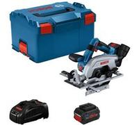 Bosch Professional GKS 18V-57-2 L Scie circulaire portative sans fil Profondeur de coupe max. (90°) 57 mm + 2 batteries, + chargeur, + mallette 18 V 5.5 Ah G