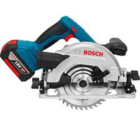 Bosch Professional GKS 18V-57 G Scie circulaire portative sans fil Profondeur de coupe max. (90°) 57 mm + 2 batteries, + chargeur, + mallette, butée parallèle
