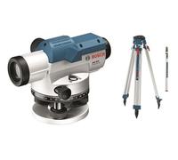 Bosch Professional GOL 32 D - Niveau à bulle optique (portée 120 m, grossissement x32, mesure en degrés, règle de mesure, trépied, en coffret)