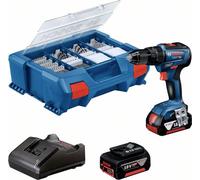 Bosch Professional GSB 18V-55 -Perceuse-visseuse à percussion sans fil brushless, + 2 batteries, + chargeur, + mallette