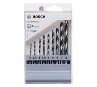 Bosch Professional HSS-Forets hélicoïdaux PointTeQ, 9 pièces, 2,0-8,0 mm - 2607002826