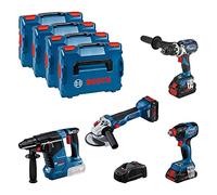 Bosch Bleu 4 ToolKit 18V - 4 machines + 1 x ProCore 18V 4.0Ah + 2 x ProCore 18V 5.5Ah Comboset en L-Boxx 0615990N32