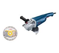 Bosch Professional meuleuse angulaire GWS 20-230 P (1 disque à tronçonner diamanté Standard for Universal 230 x 22,23 mm rgots, flasque/écrou de serrage, capot recouvrement, poignée auxil.)