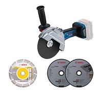 Bosch Professional Meuleuse angulaire sans-fil GWS 18V-180 PC (profondeur de coupe de 230 mm, sans batteries ni chargeur, dans boîte en carton)