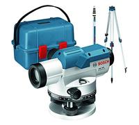 Bosch Professional Niveau optique GOL 32 D (grossissement 32x, unité de mesure: 360 degrés, portée : jusqu’à 120 m, pige GR 500, trépied BT 160, dans un coffret de transport)