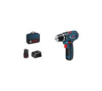Bosch Professional Perceuse GSR 12V-15 avec 2 batterie 2Ah + chargeur + Softbag