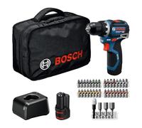 Bosch Professional perceuse-visseuse 12V sans-fil GSR 12V-32 (Advanced KickBack Control, moteur sans charbons, avec batterie 2,0 Ah, GAL 12V-20, accessoires, calage P&C, sac à outil)