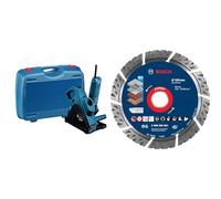 Bosch Professional Rainureuse À Béton Filaire GNF 35 CA (1400 W 9300 Tours/min, Ø De Meule 150 mm, Coffret) + 1x Disques à tronçonner diamantés Expert MultiMaterial (pour Béton, Ø 150 mm, Accessoires)