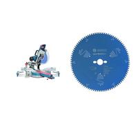 Bosch Professional Scie à Onglets Radiale GCM 12 SDE (1800W, Diamètre de la lame 305 mm, Ø alésage 30 mm) Bleu + Lame de scie circulaire expert for aluminium 305 x 30 x 2,8 mm 96