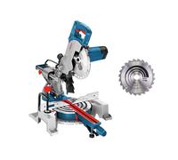 Bosch Professional Scie à onglets radiale GCM 80 SJ – 1 400 W, Ø 216 mm, 2 lames, clé six pans mâle
