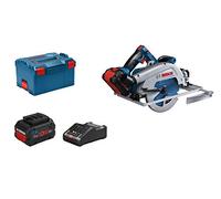 Bosch Professional Scie circulaire BITURBO GKS 18V-68 GC (compat. avec rails de guidage, 2 batt. ProCORE18V 8.0Ah + chargeur, module connectivité, 1 lame, butée longitudinale, L-BOXX 238) Couleur