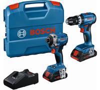 Coffret d'outils sans fil BOSCH (GSB 18V-45 + GDR 18V-215, 2x ProCORE, 18V 4.0Ah, GAL 18V-40, mallette) 0615A50069