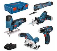 Bosch Professional Set de 5 outils - 12V: GSR + GST + GOP + GKS + GSA + 3x GBA 3.0Ah + GAL + XL-BOXX - 0615A0017C