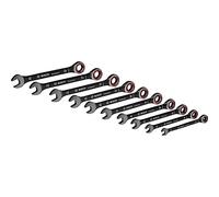 Bosch Professional Set de 10 Clés Mixtes à Cliquet en Acier et Chrome Vanadium G