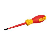 Bosch Professional tournevis VDE plat/PZ1x100 – certifié jusqu'à 1 000 V, isolé TPE