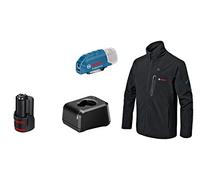 Bosch Professional veste chauffante GHJ 12+18V XA (avec adaptateur de charge USB GAA 12V-21 + batterie GBA 12V 2.0Ah + chargeur GAL 12V-20) - taille S