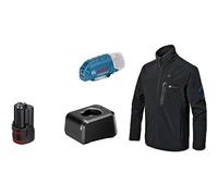 Bosch Professional veste chauffante GHJ 12+18V XA (avec adaptateur de charge USB GAA 12V-21 + batterie GBA 12V 2.0Ah + chargeur GAL 12V-20) - taille 2XL