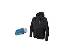 Bosch Professional veste sweat chauffante GHH 12+18V XA (avec adaptateur de charge USB GAA 12V-21, sans batterie) - taille 2XL