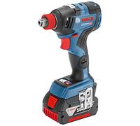 Bosch Professional Visseuse à chocs/boulonneuse Sans-Fil GDX 18V-200 C (18V, 2 Batteries 4,0 Ah, Ø des vis M 6 - M 16, Couple maxi : 200 Nm, L-Boxx), Bleu, Size