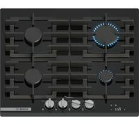 Bosch PRP6A6H40 Série 6 - Plaque de cuisson à gaz - 60 cm - FlameSelect - Allumage thermique - Support de casserole compatible avec le lave-vaisselle - Smart Hood Automatic Touch Control - Home