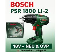 ️ Bosch PSR 1800 LI-2 - Perceuse À Percussion Sans Fil 18V - NEU & OVP ✅