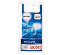 Bosch Pure Light Ampoule de Phare Halogène, 12 V 1,2 W, Qualité d'Origine - Culot W2x4,6d - Pack de 2 Ampoules de Rechange pour Voiture