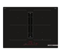 Bosch Serie 6 PVQ711H26E plaque Noir Intégré 71 cm Plaque avec zone à induction 4 zone(s) Hotte intégrée