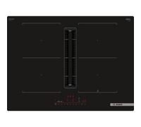 Bosch Serie 6 PVQ711H26E plaque Noir Intégré 71 cm Plaque avec zone à induction 4 zone(s) Hotte intégrée