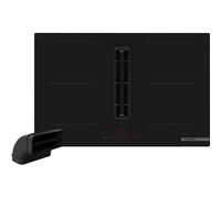 Bosch PVQ811HGA7 Série 6 Plaque de cuisson à induction, intelligente, avec hotte aspirante, 80 cm de large, avec canal plat L, fabriquée en Allemagne, CombiZone, ventilation automatique, PowerBoost,