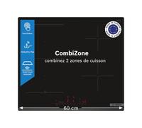 Bosch PVS63KHC1E Série 6 - Plaque induction, Zone Combi-Induction | 60 cm, Noir, 4 foyers, Home Connect, DirectSelect, ajustement automatique de la hotte, timer avec fonction arrêt