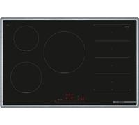 Bosch PXV845HC1E Série 6 Plaque de cuisson intelligente à induction (autosuffisante), 80 cm de large, espace libre, zone de cuisson à induction de 28 cm, cadre circulaire, commande par hotte basée sur