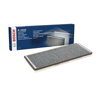 Bosch R2343 Filtre d'Habitacle à Charbon Actif de Remplacement - Contre les Mauvaises Odeurs, le Pollen et la Poussière pour un air plus pur à l’Intérieur du Véhicule
