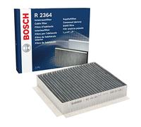 Bosch R2364 Filtre d'Habitacle à Charbon Actif de Remplacement - Contre les Mauvaises Odeurs, le Pollen et la Poussière pour un air plus pur à l’Intérieur du Véhicule