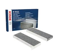 Bosch R5522 Filtre d'Habitacle à Charbon Actif de Remplacement - Contre les Mauvaises Odeurs, le Pollen et la Poussière pour un air plus pur à l’Intérieur du Véhicule - Jeu de 2 Filtres