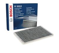Bosch R5553 Filtre d'Habitacle à Charbon Actif de Remplacement - Contre les Mauvaises Odeurs, le Pollen et la Poussière pour un air plus pur à l’Intérieur du Véhicule