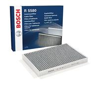 Bosch R5580 Filtre d'Habitacle à Charbon Actif de Remplacement - Contre les Mauvaises Odeurs, le Pollen et la Poussière pour un air plus pur à l’Intérieur du Véhicule