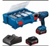 BOSCH ROBERT PRO Perceuse-visseuse BOSCH GSR18V-21 18V + 2 batteries 4 Ah + chargeur + coffret L-Case - 06019H100C, (Akku-Bohrschrauber)