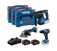 BOSCH Sada AKU nářadí (GSR 18V-65 + GBH 18V-22 + GWS 18V-8, 2x GBA 18V 5.0Ah, GAL 18V-40, 3x L-BOXX 136) 0615A5009G