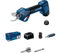 Bosch Professional 12V System sécateur GGP 12V-25 (jusqu’à 4500 coupes par charge, moteur sans charbons, coupes jusqu’à 25 mm, avec 2 batteries de 3,0 Ah)