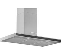 Bosch Serie 4 DWB96FM50 - Hotte - hotte décorative - largeur : 90 cm - profondeur : 50 cm - extraction et recirculation (avec kit de recirculation supplémentaire) - acier inoxydable