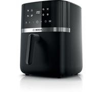 Bosch Air Fryer Série 4, MAF462B0, Friteuse sans huile, 6,1 L, 7 programmes, double chauffe, fonctions décongélation et maintien au chaud, écran tactile, cuisson jusqu’à 65% plus rapide, noir