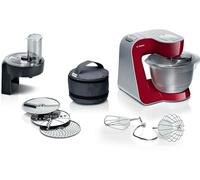 Bosch Série 4, Machine de cuisine, Mum 5, 1000 W, Rouge, Argent