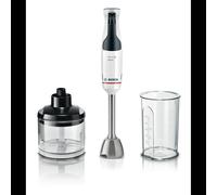 Bosch Serie 4 MSM4W220 - Mélangeur à Immersion 600W Blanc - Bol 0,6L, Acier Inoxydable, Contrôle Continu, Câble 1.4m, 220-240V