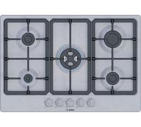 Bosch Serie 4 PGQ7B5K90 plaque de cuisson à gaz encastrable, acier inoxydable, 75 cm, 5 zones