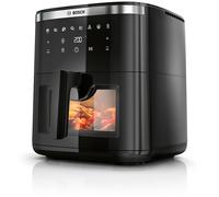 Bosch Air Fryer Série 6, MAF671B0, Friteuse sans huile, capacité de 7,2 L, 7 programmes prédéfinis, vitre de cuisson éclairée, cuisson jusqu'à 65%* plus rapide, noir